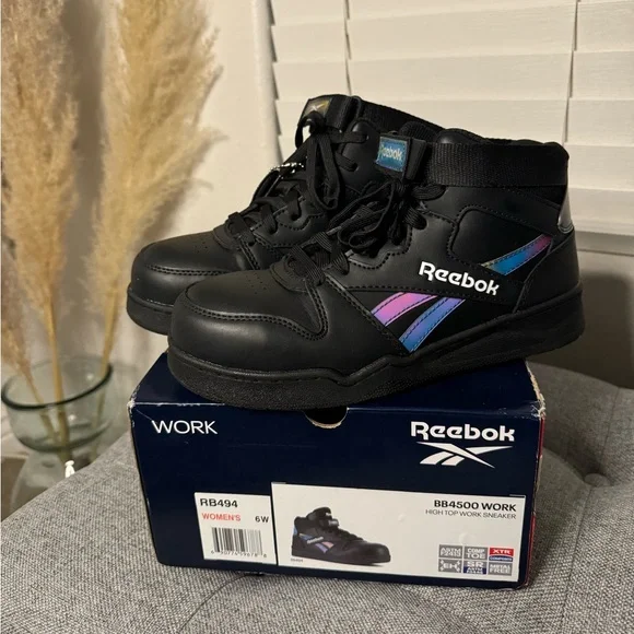 Reebok Shoes Nwb Reebok Womens High Top Work Sneaker Black And